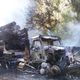 Illustration for article titled Logging Truck Incinerated After Driver Hooks 7200V Power Line